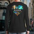 Alaska Icon Heart With Alaska Alaskan Pride Back Print Long Sleeve T-shirt