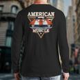 American Flag Vintage Muscle Car Hot Rod And Muscle Car Back Print Long Sleeve T-shirt