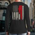 American Plumber Flag Patriotic Plumbing Wrench Pipefitter Back Print Long Sleeve T-shirt