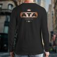 Ata Like Dad Only Cooler Tee- For An Azerbaijani Father Back Print Long Sleeve T-shirt