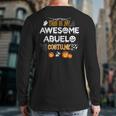 This Is My Awesome Grandpa Abuelo Costume Halloween Back Print Long Sleeve T-shirt