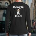Beagle Dad Cute Puppy Fathers Day Dog Lovers Back Print Long Sleeve T-shirt