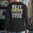 Best Dad Ever Father's Day Ecuador Flag Back Print Long Sleeve T-shirt