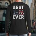 Best G-Pa Ever Vintage American Flag Parents Day Back Print Long Sleeve T-shirt