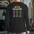 Best Grandpa With Grandchilds Handprint Back Print Long Sleeve T-shirt