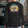 Best Hedgehog Dad Ever Animal Retro Classic Back Print Long Sleeve T-shirt