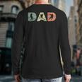 Best Hockey Dad Vintage Sports Hockey Game Lover Father Back Print Long Sleeve T-shirt