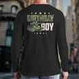 Birthday Boy Army Soldier Birthday Military Themed Camo Back Print Long Sleeve T-shirt