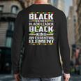 Black Father The Essential Element Father's Day Back Print Long Sleeve T-shirt
