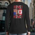 Canadian Trucker Canada Freedom Convoy Honk Honk Back Print Long Sleeve T-shirt