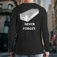 Card Catalog Never Forget Library Librarian Back Print Long Sleeve T-shirt