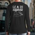 Cat And Dog Naptime Is My Happy Hour Classic Back Print Long Sleeve T-shirt