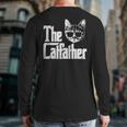 The Catfather Cat Dad Fathers Day Movie Pun Papa Men Back Print Long Sleeve T-shirt