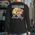 Chihuahua Daddy Dog Dad Father Back Print Long Sleeve T-shirt