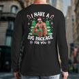 Christmas I Have A Big Package For You Naughty Big Black Guy Back Print Long Sleeve T-shirt