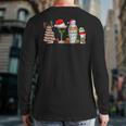 Christmas Cocktail Espresso Martini Drinking Party Bartender Back Print Long Sleeve T-shirt