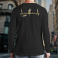 Cool Heartbeat Disc Golf Lovers With Flying Disc Disc Golf Back Print Long Sleeve T-shirt