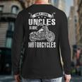 Only Cool Uncles Rides Motorcycles Father's Day Back Print Long Sleeve T-shirt