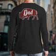 Dad Bison Buffalo Red Plaid Christmas Pajama Family Back Print Long Sleeve T-shirt