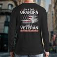 I Am A Dad Grandpa And A Veteran Nothing Scares Me Usa Back Print Long Sleeve T-shirt
