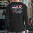 Dad Happy Father's Day No Matter How Hard Life Gets At Least Back Print Long Sleeve T-shirt
