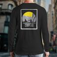 Dad And Son Outdoor Campfire On Mountain Summertime Back Print Long Sleeve T-shirt