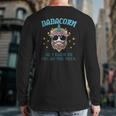 Dadacorn Father's Day Daddy Beard Graphic Dad Unicorn Back Print Long Sleeve T-shirt