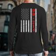 Dd-214 Alumni Vintage American Flag Us Military Veteran Back Print Long Sleeve T-shirt