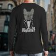 The Dogfather French Bulldog Dad Frenchie Papa Back Print Long Sleeve T-shirt