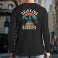 Drinking Buddies Retro Vintage Feeding Bottle Beer Bottle For Dad & Baby Back Print Long Sleeve T-shirt