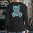 Evil Scary Teddy Bear Back Print Long Sleeve T-shirt