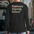 Famous Racing Driver Racer Back Print Long Sleeve T-shirt