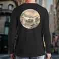 Famous Vintage Chinese Art Lu Han Landscape Stylish Back Print Long Sleeve T-shirt