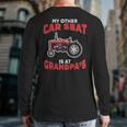 Farming My Other Car Seat Is At Tractor Grandpa Farmer Back Print Long Sleeve T-shirt