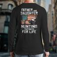 Father Daughter Hunting Partners American Flag On The Back Back Print Long Sleeve T-shirt