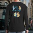 Fathers-Bluey-Dad-Mum Love Father's Day Kids Back Print Long Sleeve T-shirt