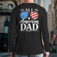Fathers Day All American Patriot Usa Dad Back Print Long Sleeve T-shirt