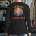 Fauci-Lied-People-Died-Trump-Won-Wake-Up-America Back Print Long Sleeve T-shirt