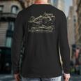 Formula Racing Car Silhouette Mechanic Car Guys Back Print Long Sleeve T-shirt