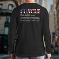 Funcle For Veteran Fun Uncle Patriotics America Flag Back Print Long Sleeve T-shirt