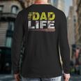 Dad Life Softball Baseball Daddy Sports Father's Day Back Print Long Sleeve T-shirt