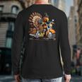 Thanksgiving Turkey On A Motorcycle Back Print Long Sleeve T-shirt