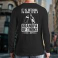 Be Future Grandpa Of Twins Promoted To Grandpa Of Twins 2024 Back Print Long Sleeve T-shirt