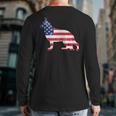 German Shepherd American Flag 4Th Of July Dog Back Print Long Sleeve T-shirt