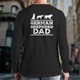 German Shepherd Dad Back Print Long Sleeve T-shirt