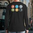 Gloomhaven Elements Symbol Fire Ice Air Earth Light Dark Back Print Long Sleeve T-shirt