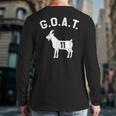 Goat Number 11 Greatest Of All Time Dad Joke Back Print Long Sleeve T-shirt
