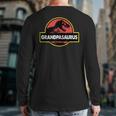 Grandpa Grandpasaurus Grandfather Back Print Long Sleeve T-shirt