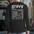 Gravy Nutrition Thanksgiving Costume Food Facts Christmas Back Print Long Sleeve T-shirt