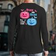 Halloween Gender Reveal Pa Loves You Fall Theme Back Print Long Sleeve T-shirt